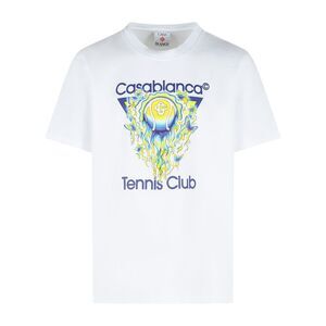 Casablanca 'Tennis Club Icon' White Cotton T-Shirt Men